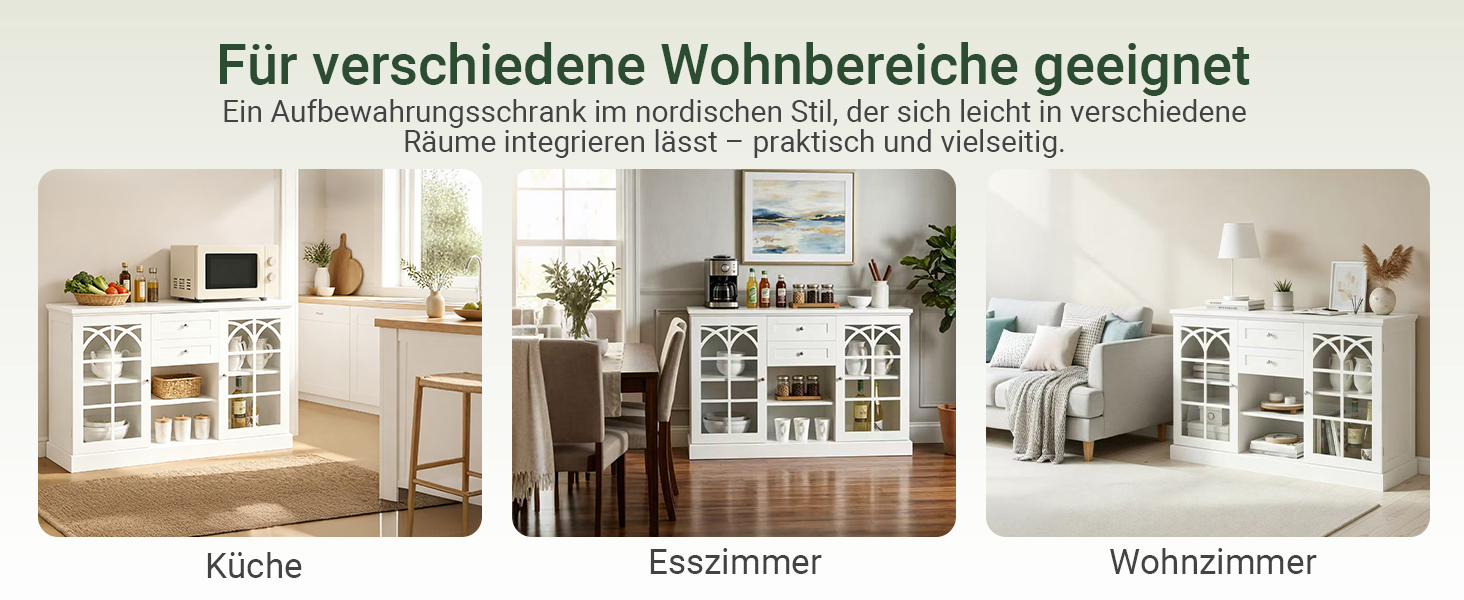Für verschiedene Wohnbereiche geeignet